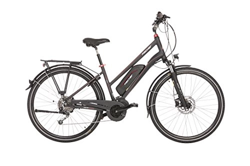 Bicicletas eléctrica : FISCHER Bicicleta eléctrica para trekking ETD 1820, antracita, 28 pulgadas, RH 44 cm, motor central 48 V / 422 Wh, cambio Shimano Deore