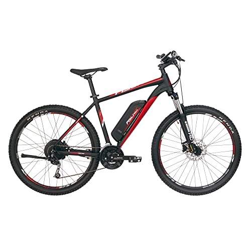 Bicicletas eléctrica : Fischer Montis Em 1726-Bicicleta de montaña Hombre y Mujer | RH Bike con Motor Trasero 45 NM | batería 48 V, Bicicleta eléctrica | MTB, Negro Mate, Rahmenhöhe 48 cm