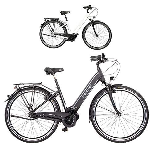 Bicicletas eléctrica : FISCHER Schwarz City Cita 3.1i (2020) -Bicicleta eléctrica (28", Motor Central 50 NM, 48 V), Color Negro Mate, Unisex Adulto, 28'' -RH 44 cm