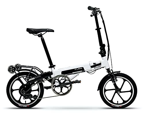 Bicicletas eléctrica : Flebi Supra Eco Bicicletas, Eléctricas Plegables, White, 130x106x57