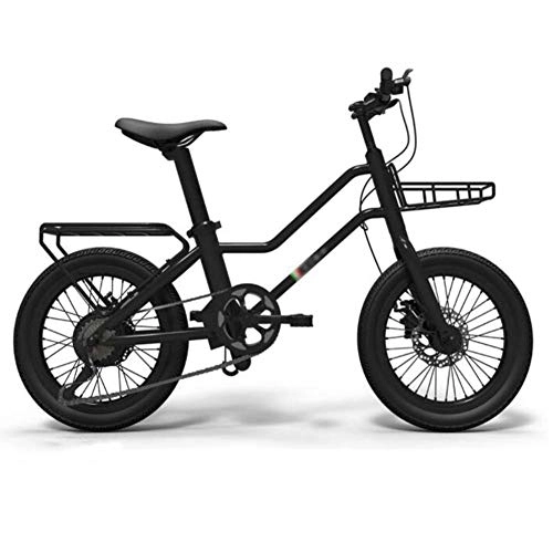 Bicicletas eléctrica : FZYE 20 Pulgadas Bicicleta Eléctrica, Batería Litio Velocidad Variable Bicicletas con Caja Adulto Bike Asistencia 5 Marchas Deportes Aire Libre, Negro