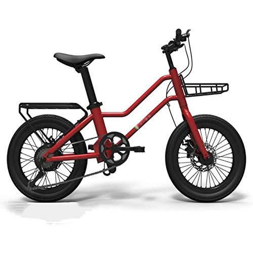 Bicicletas eléctrica : FZYE 20 Pulgadas Bicicleta Eléctrica, Batería Litio Velocidad Variable Bicicletas con Caja Adulto Bike Asistencia 5 Marchas Deportes Aire Libre, Rojo