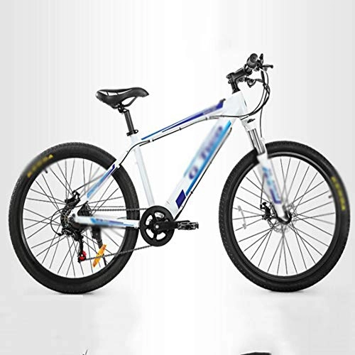 Bicicletas eléctrica : FZYE 26 Pulgada Bicicleta Eléctrica Cruiser Ciclismo Bike, 48v Batería Litio Invisible Doble Amortiguación Delanteratrasera Bicicleta Montaña Aire Libre Ciclismo, Azul
