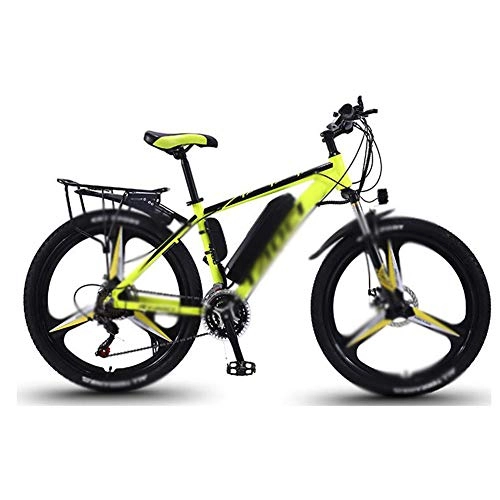 Bicicletas eléctrica : FZYE 26 Pulgada Bicicleta Eléctrica Cruiser Ciclismo Bike, Doble Amortiguación 350W Bicicleta Montaña Pantalla LED Farosdeportes Aire Libre, Amarillo