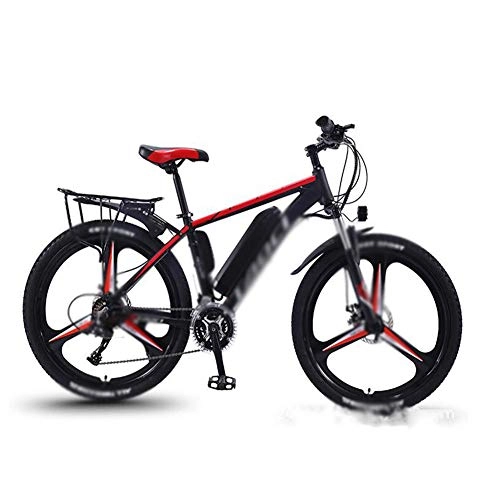 Bicicletas eléctrica : FZYE 26 Pulgada Bicicleta Eléctrica Cruiser Ciclismo Bike, Doble Amortiguación 350W Bicicleta Montaña Pantalla LED Farosdeportes Aire Libre, Rojo