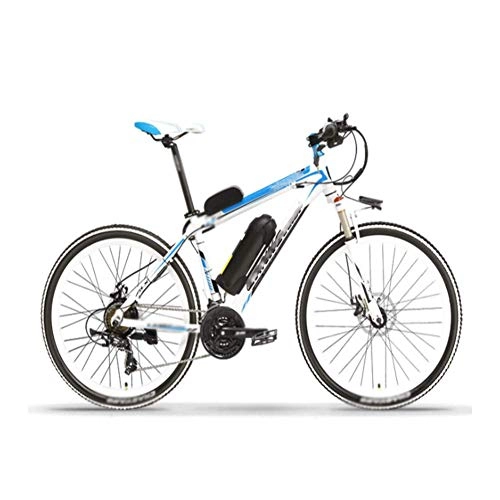 Bicicletas eléctrica : FZYE 26 Pulgada Bicicleta Eléctrica Montaña Bicicletas, 48V / 10A Energía batería Litio Bike Pedales Deportes Aire Libre Adultos, Blanco