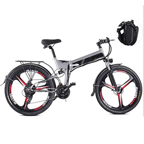 Bicicletas eléctrica : FZYE 26 Pulgadas Bicicleta Eléctrica, 48V10.4Ah Montaña Aumentar Bicicletas para Hombres Mujeres Bike Deportes Aire Libre, Gris