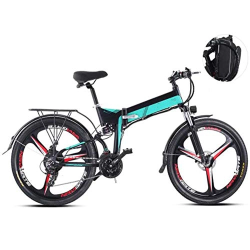 Bicicletas eléctrica : FZYE 26 Pulgadas Bicicleta Eléctrica, 48V10.4Ah Montaña Aumentar Bicicletas para Hombres Mujeres Bike Deportes Aire Libre, Verde