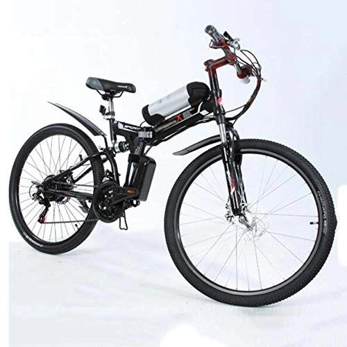 Bicicletas eléctrica : FZYE 26 Pulgadas Bicicleta Eléctrica, Plegable Montaña Bicicletas Adults Bike Deportes Aire Libre Ciclismo