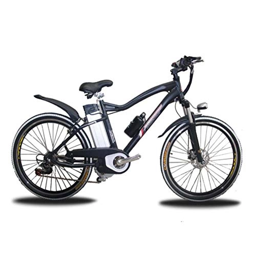 Bicicletas eléctrica : FZYE Aleación Aluminio Bicicleta Eléctrica, 26 Pulgadas Velocidad Variable Bicicletas Instrumento LCD Adults Bike Deportes Aire Libre, Negro