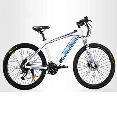 Bicicletas eléctrica : FZYE Bicicleta Eléctrica Neumáticos 26 Pulgadas, Velocidad Variable Montaña Bicicletas Horquilla Suspensión Pantalla LCD Bike Deportes Aire Libre, Azul