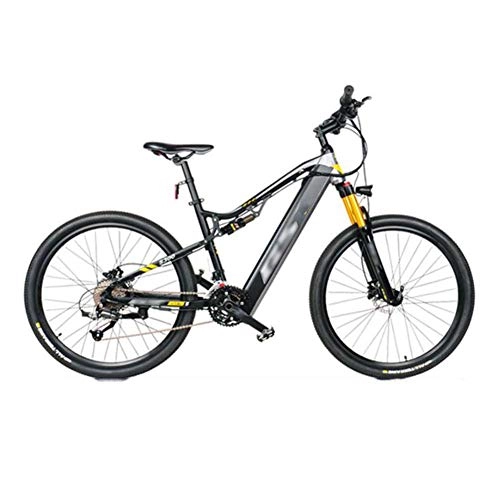 Bicicletas eléctrica : FZYE Montaña Bicicleta Eléctrica, Rueda 27, 5 Pulgadas Adulto Bicicletas 27 velocidades Offroad Bike Deportes Aire Libre, Gris