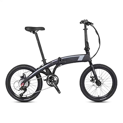 Bicicletas eléctrica : FZYE Plegable Bicicleta Elctrica, Neumtico 20 Pulgadas Bike Deportes Aire Libre Ciclismo Hombres Mujeres Bicicletas, Gris