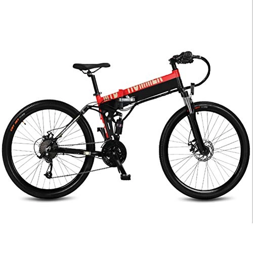 Bicicletas eléctrica : FZYE Plegable Bicicleta Eléctrica Bike, Neumáticos 26 Pulgadas Batería Litio 48V10Ah Bicicletas Subiendo Unos 30 °Deportes Aire Libre, Negro
