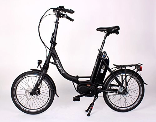 Bicicletas eléctrica : GermanXia® Bicicleta eléctrica plegable Mobilemaster de 8 G con cambio de buje Shimano, motor central máx. 80 Nm con sensor de par de giro y freno de rodillos, hasta 145 km según StVZO.