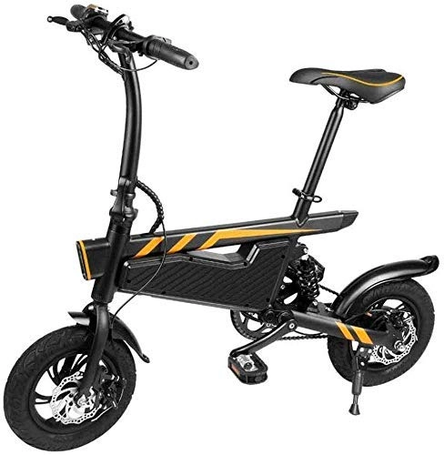 Bicicletas eléctrica : GJJSZ Bicicleta elctrica, Mini Scooter porttil de Dos Ruedas Bicicleta Plegable Ligera y de Aluminio con Pedales Bicicleta elctrica Plegable Balance Car