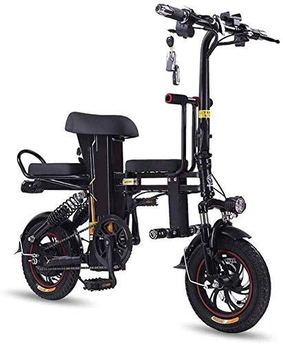 Bicicletas eléctrica : GJJSZ Bicicleta eléctrica, vehículo eléctrico de Dos Ruedas Smart Scooter Bicicleta Ligera y Plegable de Aluminio con Pedales para Adultos al Aire Libre Aventura