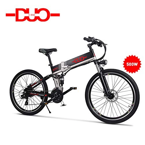 Bicicletas eléctrica : GUNAI 500W Bicicleta Eléctrica de Montaña 26 Pulgadas E-Bike Sistema de Transmisión de 21 Velocidades con Batería de Litio Desmontable con Tres Modos de Trabajo