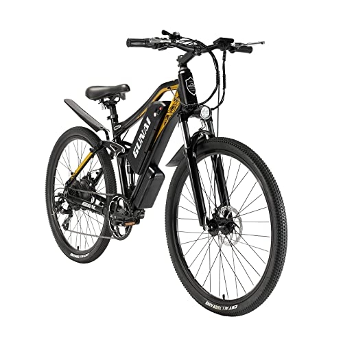Bicicletas eléctrica : GUNAI Bicicletas EléCtricas Fat Tire Moto de Nieve EléCtrica de 27, 5 Pulgadas con BateríA de Iones de Litio de 48V 17AH Instrumento LCD y Bicicleta EléCtrica Shimano de 7 Velocidades para Adultos