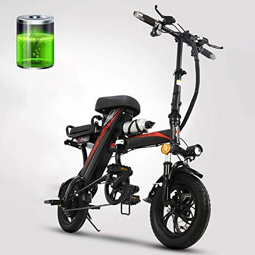 Bicicletas eléctrica : GUOJIN Bicicleta Eléctrica Plegable De Montaña, Bicicleta De Aleación De Aluminio De 350 W, Velocidad Máxima 25KM / H 11AH Batería De Litio E-Bike 3 Modos De Conducción