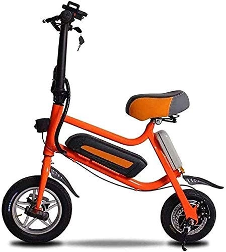 Bicicletas eléctrica : GYL Bicicleta eléctrica Bicicleta plegable Batería Coche portátil 12 pulgadas Bicicleta de 36 V con batería de litio de 10, 4 Ah, marco de acero al carbono de batería para automóvil, 250 W de capacida
