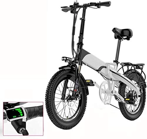 Bicicletas eléctrica : GYL Bicicleta eléctrica Bicicleta plegable Scooter de viaje 48V con tablero de control inteligente incorporado Batería de litio extraíble 7.8A / 10.4A Motor de 400W resistente al agua y al polvo, 7.8A