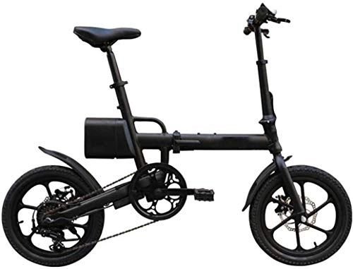 Bicicletas eléctrica : GYL Bicicleta eléctrica Scooter Scooter Portátil de 16 pulgadas Bicicleta plegable Aleación de aluminio Móvil ultraligero Batería de litio de gran capacidad (36V 8Ah) Bicicleta de freno de disco dobl