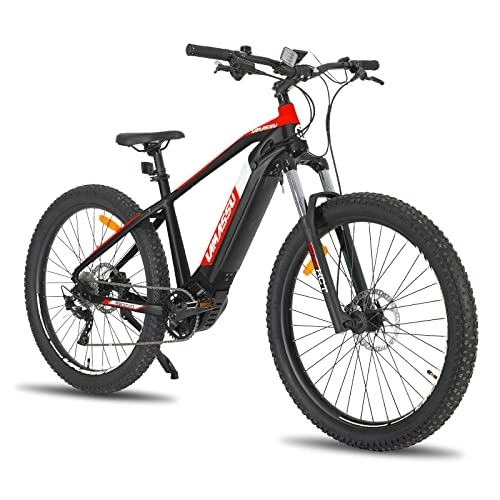 Bicicletas eléctrica : HILAND Lamassu - Bicicleta eléctrica (27, 5 pulgadas, bicicleta de montaña para hombre y mujer, 1S MTB, motor central de 14 Ah, batería de 10 velocidades)