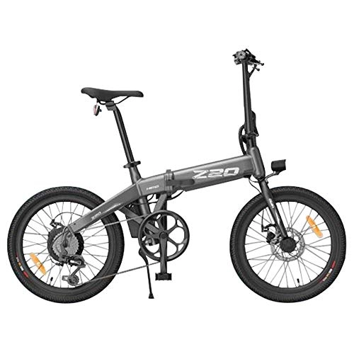 Bicicletas eléctrica : HIMO Z20 Bicicleta eléctrica Plegable para Adultos, Bici eléctrica de montaña de 20" para desplazamientos Diarios, Motor 250 W, batería 10 Ah, Engranajes de transmisión de 6 velocidades (Gris)