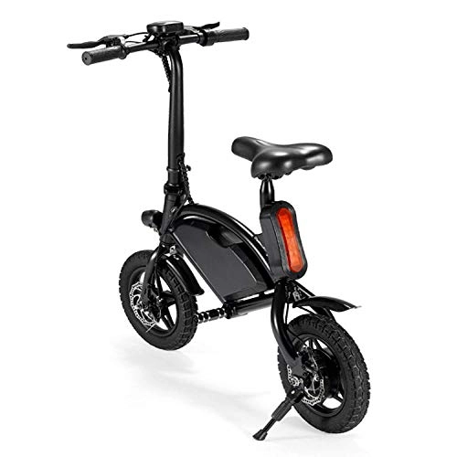 Bicicletas eléctrica : Hold E-Bikes Bicicleta elctrica Plegable Bicicleta elctrica de Litio de 12 Pulgadas Adulto Scooter elctrico de Dos Ruedas@Negro