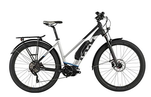 Bicicletas eléctrica : Husqvarna Gran Tourer GT3 Pedelec - Bicicleta eléctrica de trekking para mujer (40 cm), color gris y blanco