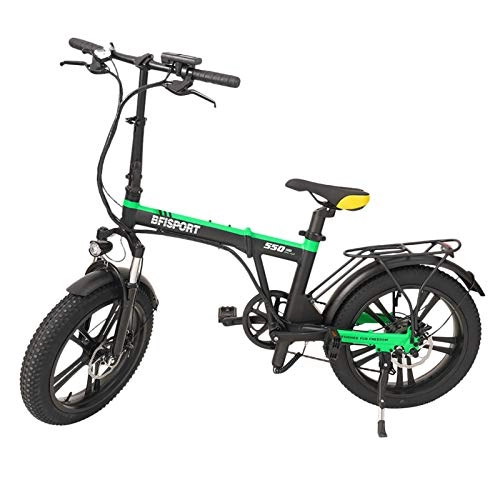 Bicicletas eléctrica : iBoosila Bicicleta eléctrica de snowboard plegable, con batería de iones de litio de gran capacidad (36 V, 250 W) y asiento trasero de bicicleta, adecuada para adultos y adolescentes