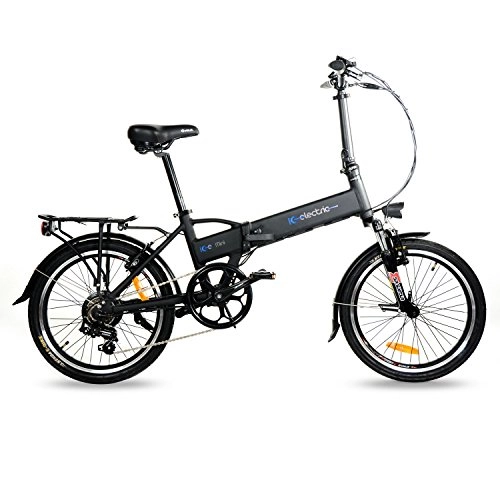 Bicicletas eléctrica : IC Electric Mini Bicicleta Plegable, Unisex Adulto, Negro, Talla nica