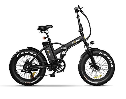 Bicicletas eléctrica : ICON.E Bicicleta eléctrica plegable Pure 250 W, color negro