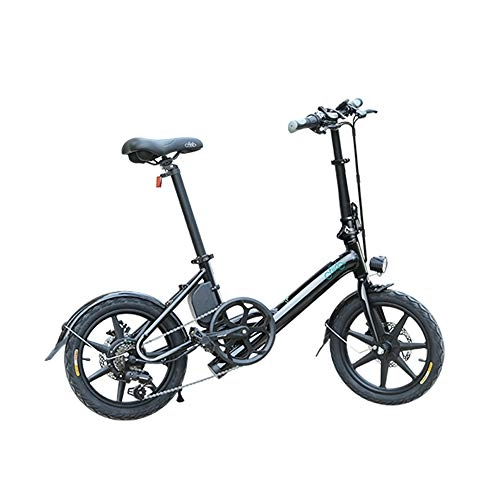 Bicicletas eléctrica : INOVIX Bicicleta elctrica FIIDO D3 para Adultos, Motor de 250 W, Rango de 16 Pulgadas 5.2Ah 35 km, con Faros LED, Bicicleta Elctrica Plegable con Freno de Disco, hasta 25 km / h