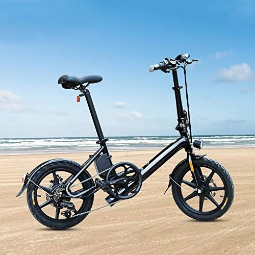 Bicicletas eléctrica : INOVIX eléctrica Plegable Bicicleta de montaña para Exteriores, 3 Modos, Neumáticos de 20" con batería de Iones de Litio de 36 V / 11, 6 AH, Cambio Profesional Shimano de 7 velocidades (Black-D3s)