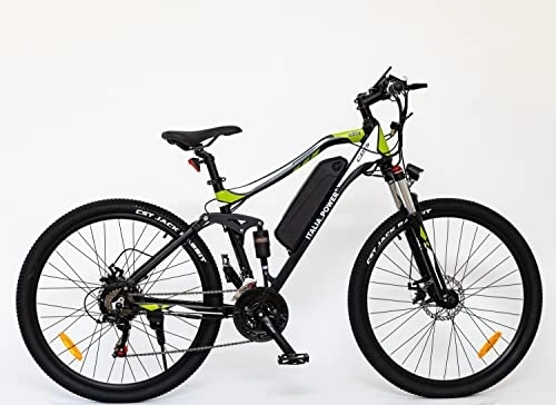 Bicicletas eléctrica : Italia Power Off Grid, E-Bike SHUNGITE, Bicicleta Electrica de montaña, Unisex, Adultos, 27.5 Pulgadas, Negro, M