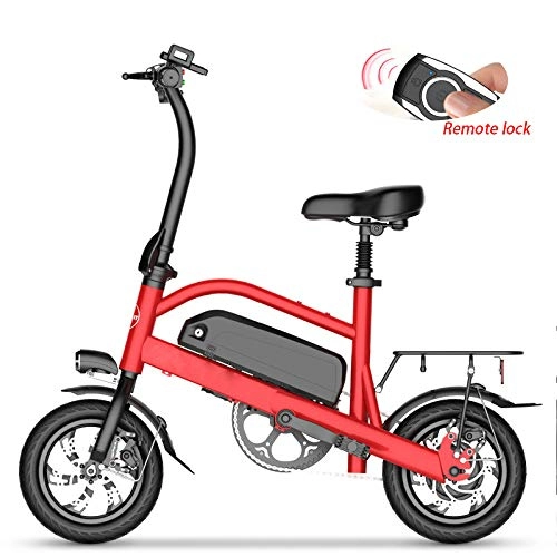 Bicicletas eléctrica : June Pequeñas Bicicletas Eléctricas para Adultos 25 Km / H Bicicleta 350 W Motor Sin Escobillas Montar En Bicicleta Eléctrica Navegación Continua Aleación De Aluminio Ligera, Red