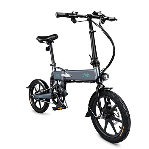 Bicicletas eléctrica : Leobtain Foldable Electric Bike, 1 Pcs Electric Folding Bike Foldable Bicycle Adjustable Height Portable for CyclingArrived 3-7 Days