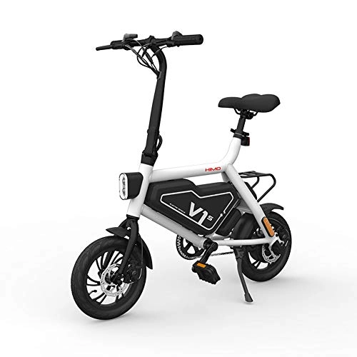 Bicicletas eléctrica : LOVE-HOME 12 Pulgadas de Bicicletas Plegables elctricos, Plegable porttil Inteligente de Peso Ligero de energa E-Bikes Bicicletas Motocicleta 3 Modos, Blanco