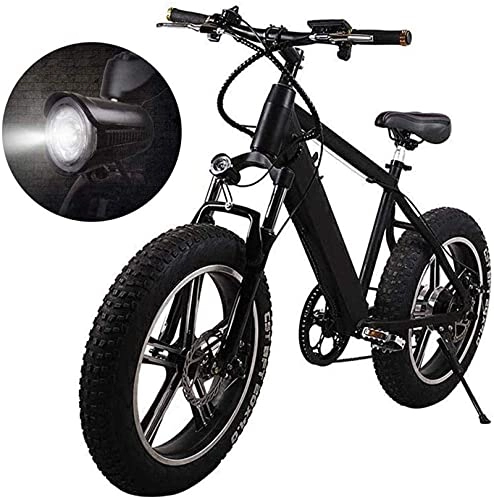 Bicicletas eléctrica : N&I Bicicleta eléctrica plegable Fat Tire 20 4" con 48 V 500 W 15 Ah Lithium-Ion Battery and Disc Brake 20 inch Wheel Mountain Electric Bike Snow Bike