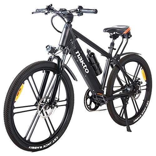 Bicicletas eléctrica : NAKTO GYL018 Ranger Bicicleta elctrica 350W Motor 26 x 4.0 Neumticos Anchos Velocidad mxima 25 km / h Medidor LCD de Doble Freno de Disco