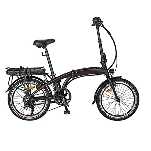 Bicicletas eléctrica : NAKXUS 20F039 Bicicleta eléctrica con batería extraíble 36 V 10 Ah Bicicleta eléctrica plegable para viajeros 20 pulgadas para adultos