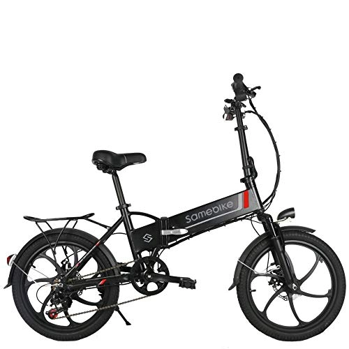 Bicicletas eléctrica : NBWE Bicicleta elctrica 20 Pulgadas Doble Bicicleta elctrica batera de Litio 250W Mini Bicicleta Plegable elctrica Wheel Bike