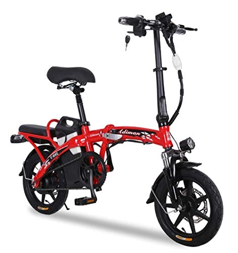 Bicicletas eléctrica : NBWE Bicicleta elctrica Multifuncin 48V Bicicleta Plegable de Litio Mini Scooter Adulto Generacin de energa Conduccin Coche Batera Coche Wheel Bike