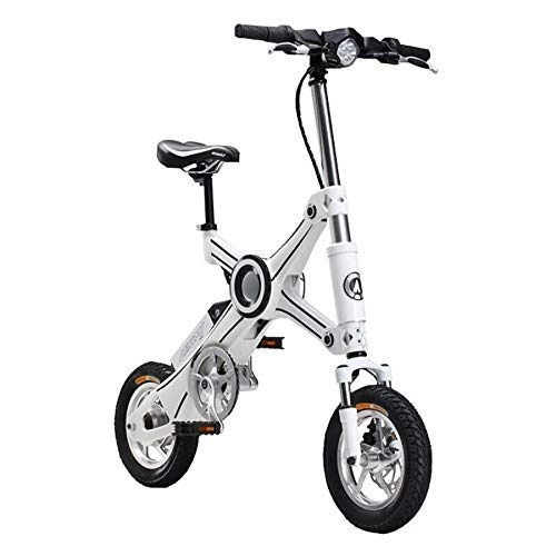 Bicicletas eléctrica : NBWE Bicicleta elctrica Plegable Batera de Litio Ciclomotor Mini Batera para Adultos Coche Hombre y Mujer Coche elctrico pequeo Elctrico Puro 36V Wheel Bike