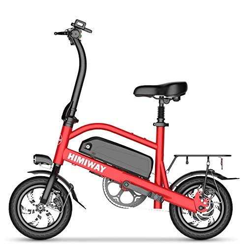 Bicicletas eléctrica : NBWE Bicicleta elctrica Plegable Bicicleta elctrica batera de Litio para Adultos batera de Coche Hombres y Mujeres pequea generacin de conduccin de Coches elctricos Wheel Bike