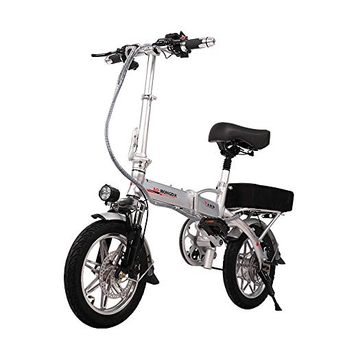 Bicicletas eléctrica : NBWE Bicicleta elctrica Plegable Bicicleta elctrica Batera de Litio para Adultos Pequeo Mini Encendedor Ms Fuerte y ms Conveniente