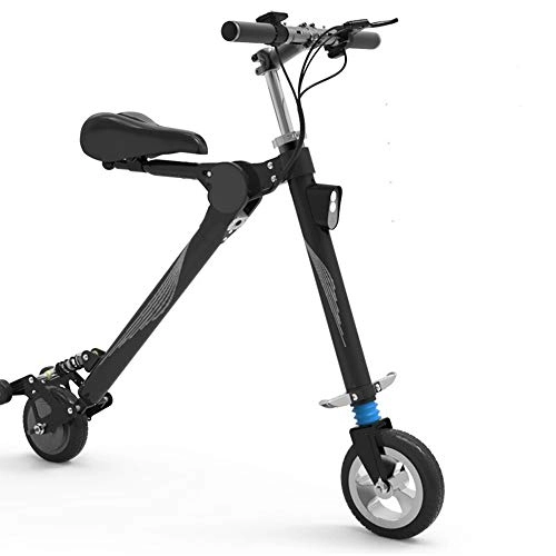 Bicicletas eléctrica : NBWE Scooter elctrico Plegable para Adultos Scooter pequeo Mini generacin Scooter de conduccin Batera de Litio Hombres y Mujeres Bicicleta 36V Suspension