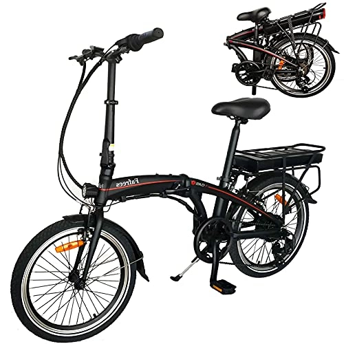Bicicletas eléctrica : Negro Bicicleta Eléctricas de montaña Plegables, 250W Autonoma de Bateria de Litio 36V 10AH 25 km / h Bicicletas De montaña para Hombres / Adultos